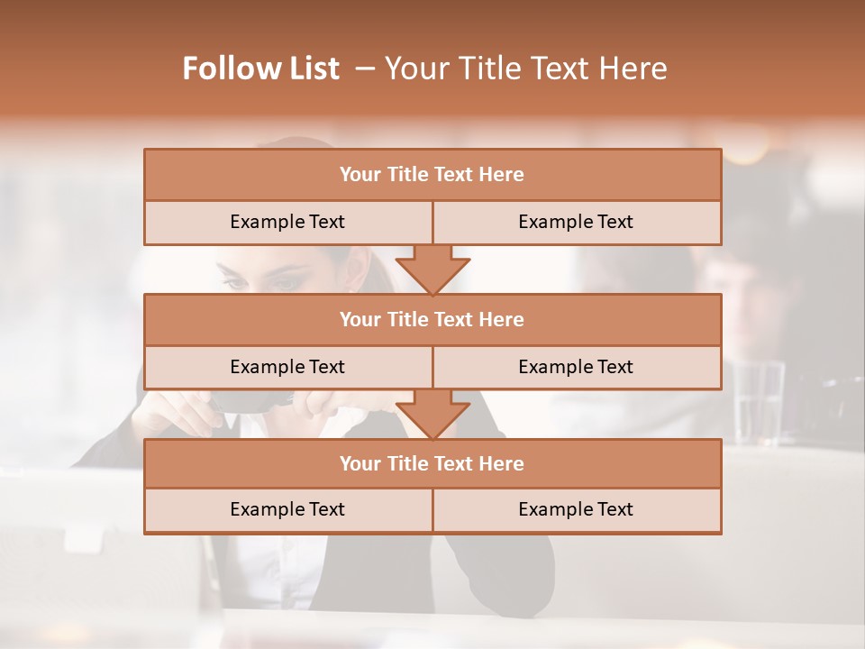 Female Businesswoman Candid PowerPoint Template