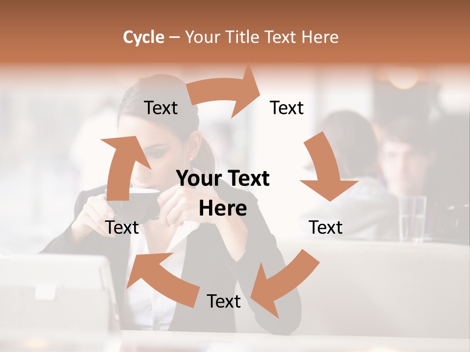 Female Businesswoman Candid PowerPoint Template