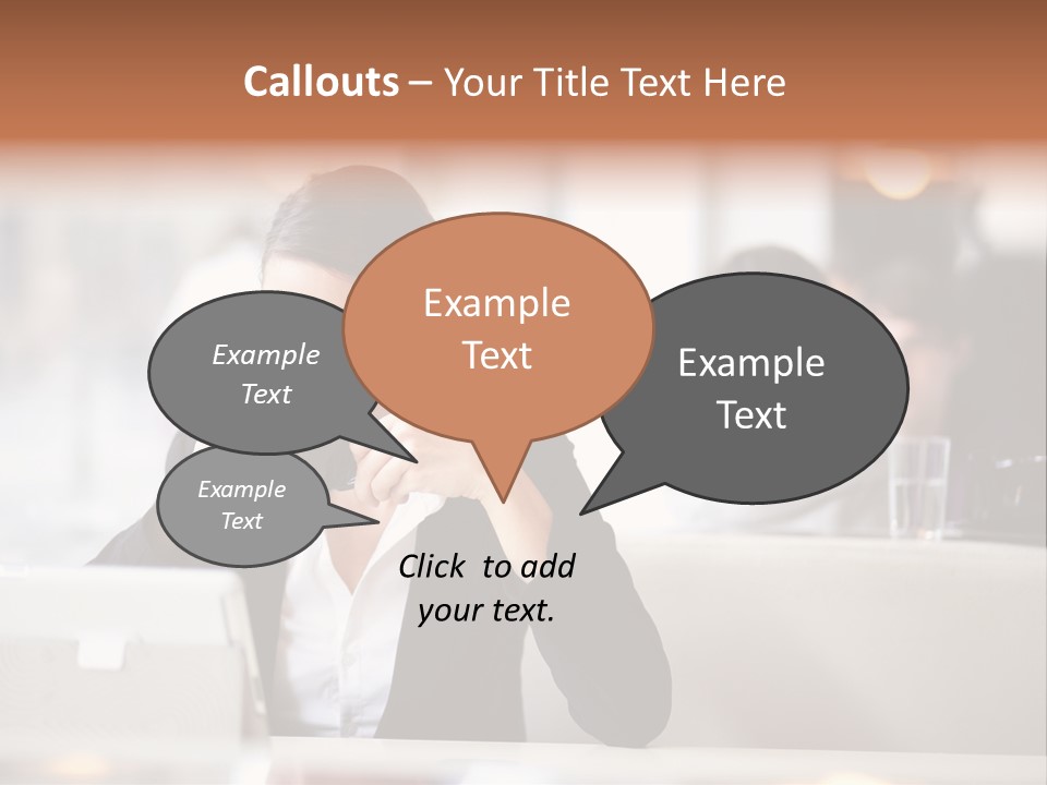 Female Businesswoman Candid PowerPoint Template