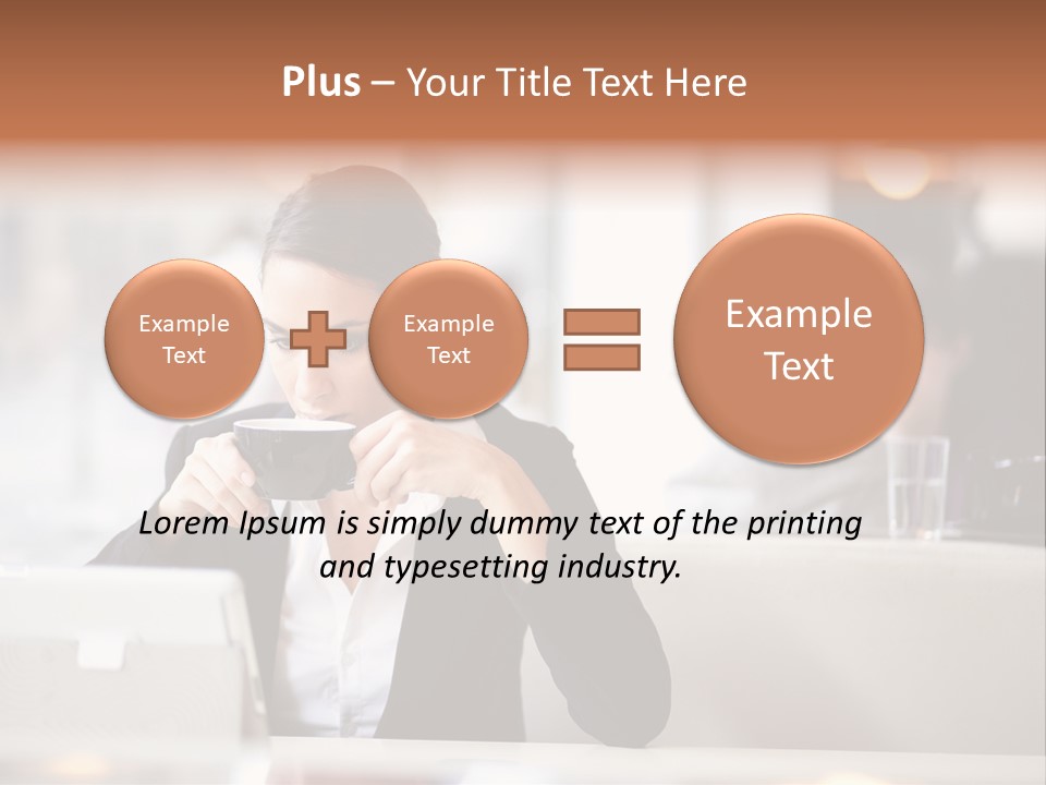 Female Businesswoman Candid PowerPoint Template