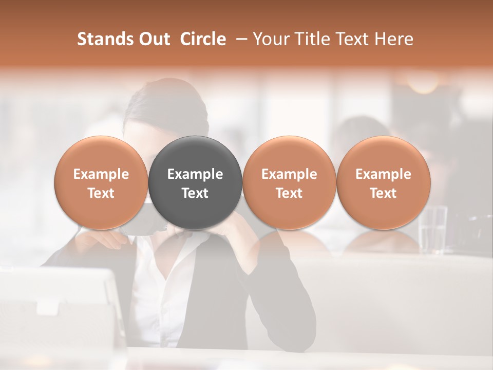 Female Businesswoman Candid PowerPoint Template