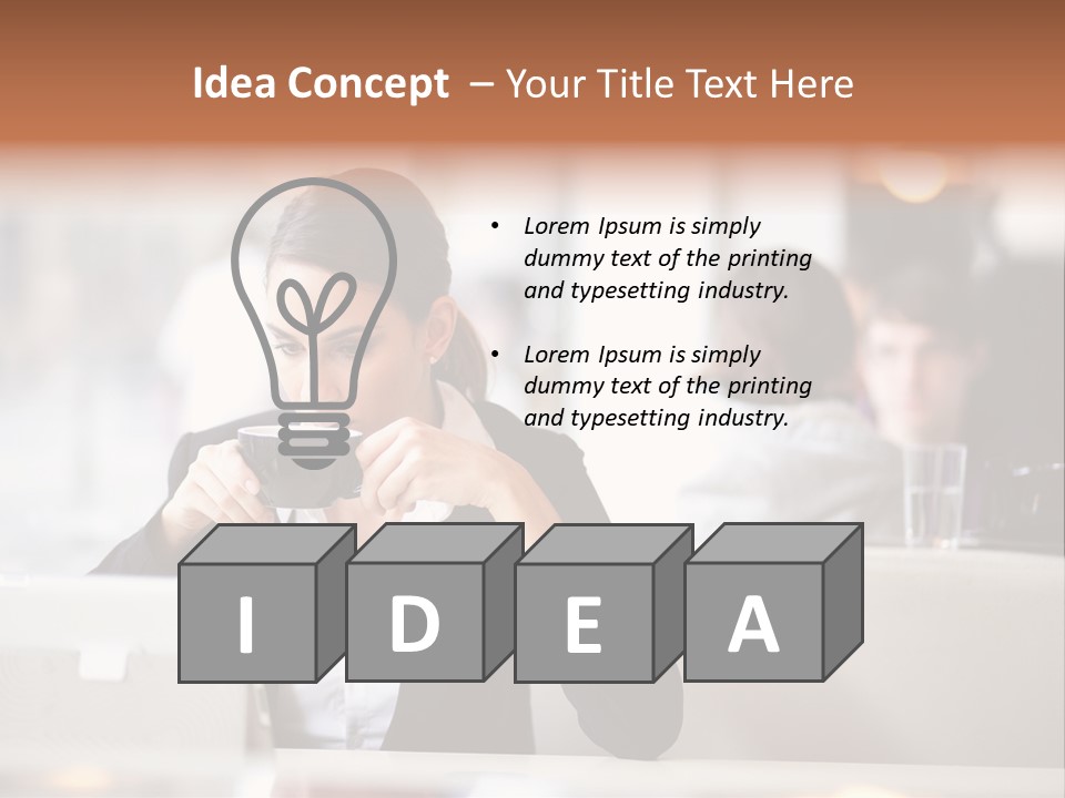 Female Businesswoman Candid PowerPoint Template