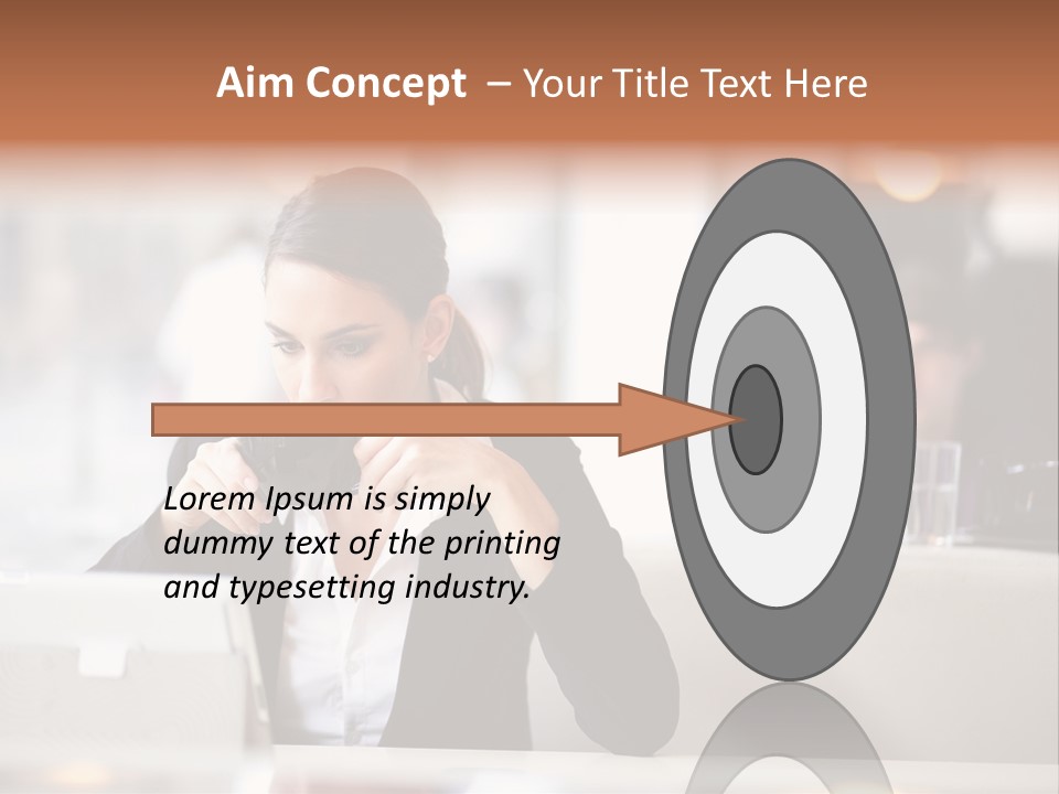 Female Businesswoman Candid PowerPoint Template