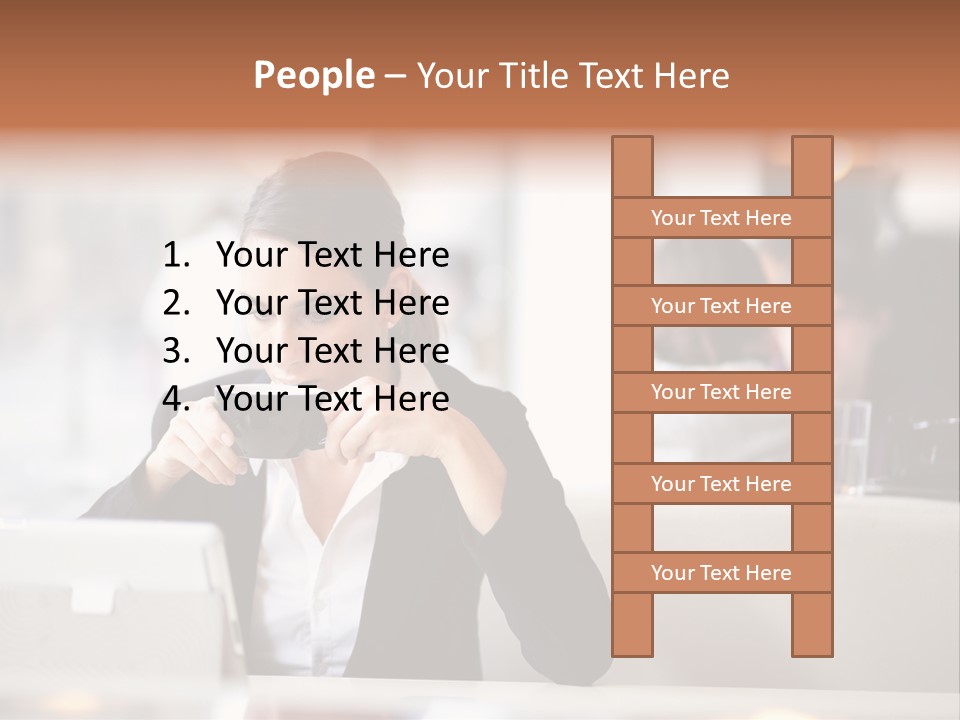 Female Businesswoman Candid PowerPoint Template