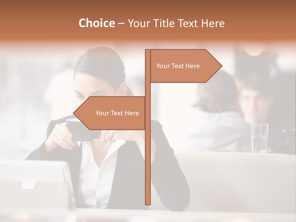 Female Businesswoman Candid PowerPoint Template