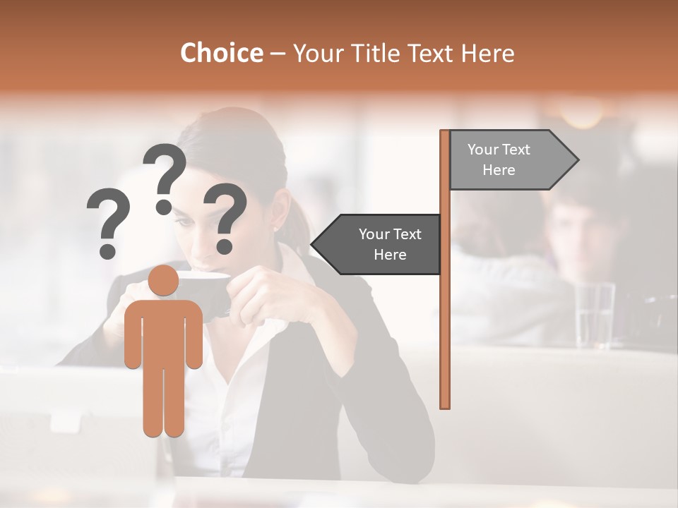 Female Businesswoman Candid PowerPoint Template