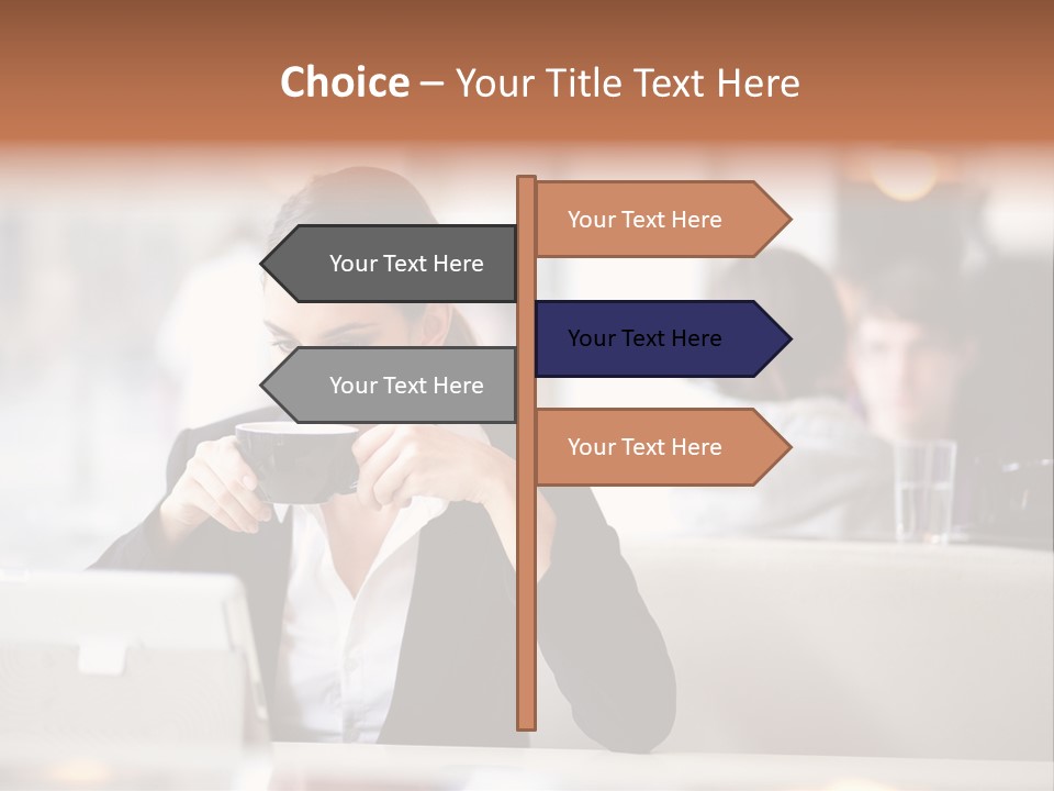 Female Businesswoman Candid PowerPoint Template