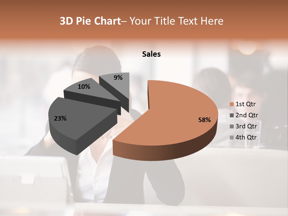 Female Businesswoman Candid PowerPoint Template