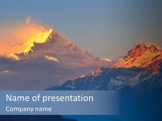 Sunset Alpenglow Pelling PowerPoint Template