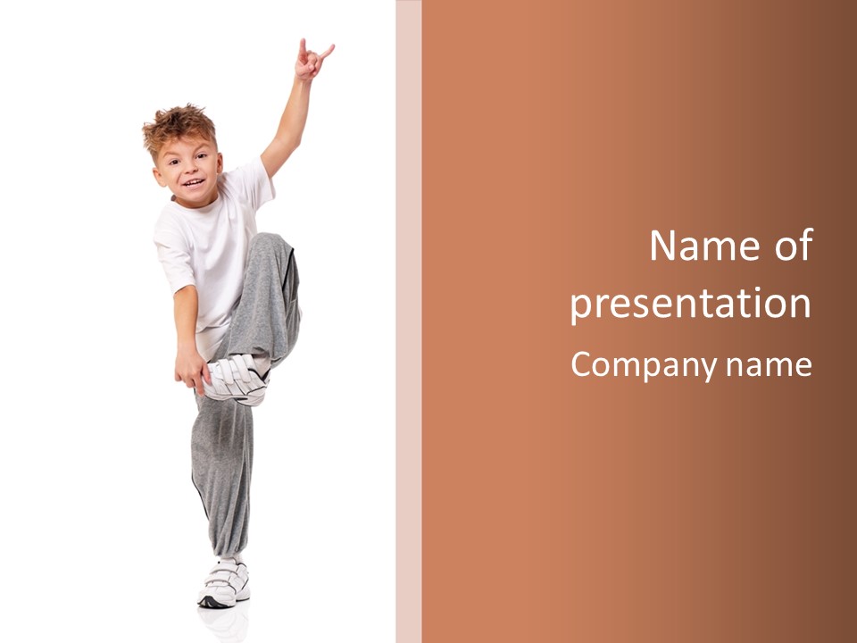 Teenagers Disco Child PowerPoint Template