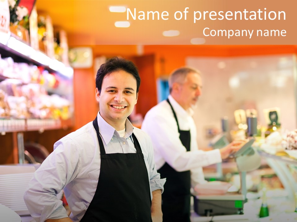 Beef Raw Worker PowerPoint Template