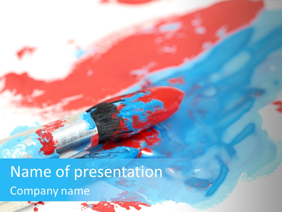 Creativity Paintbrush Expressionism PowerPoint Template