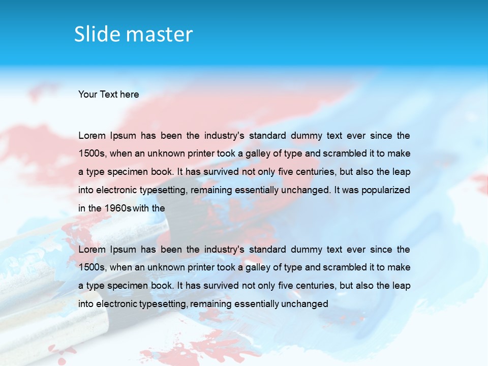 Creativity Paintbrush Expressionism PowerPoint Template