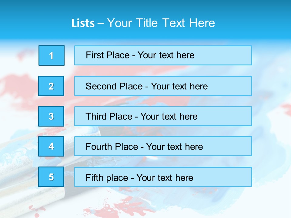 Creativity Paintbrush Expressionism PowerPoint Template