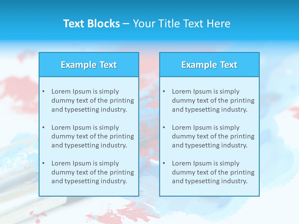 Creativity Paintbrush Expressionism PowerPoint Template