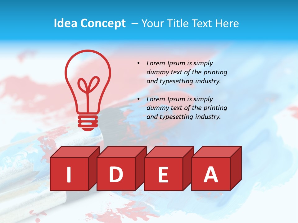 Creativity Paintbrush Expressionism PowerPoint Template