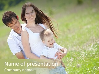 Park Relationship Smiling PowerPoint Template