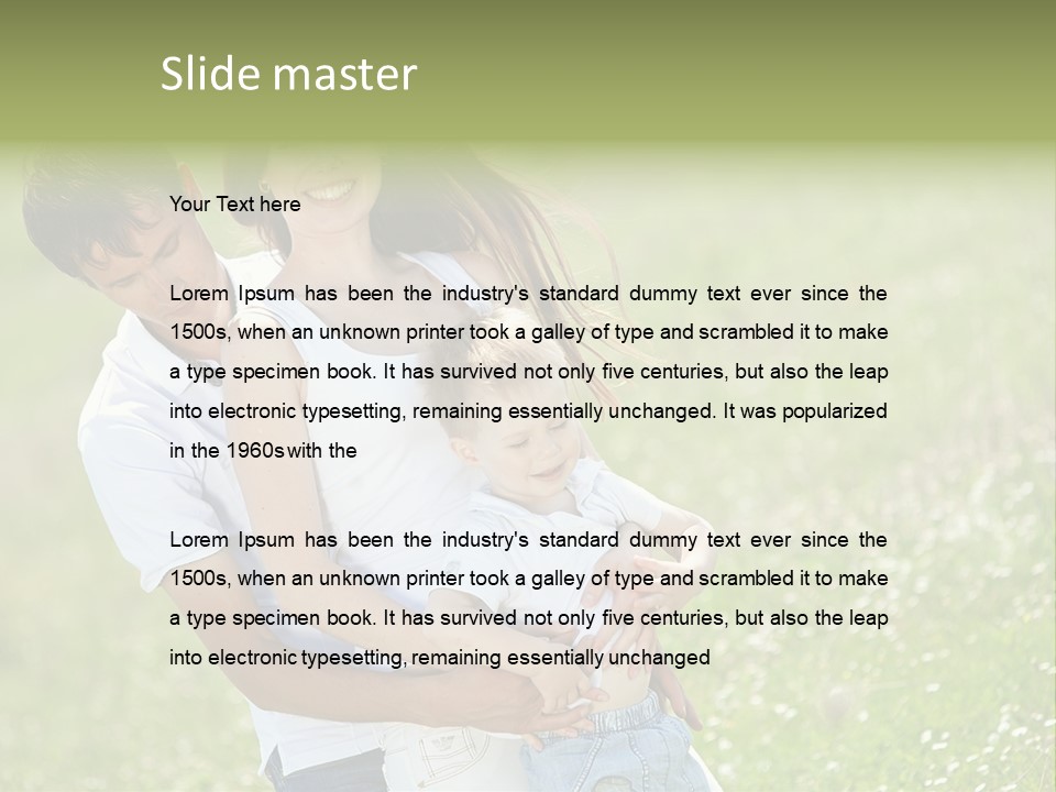 Park Relationship Smiling PowerPoint Template