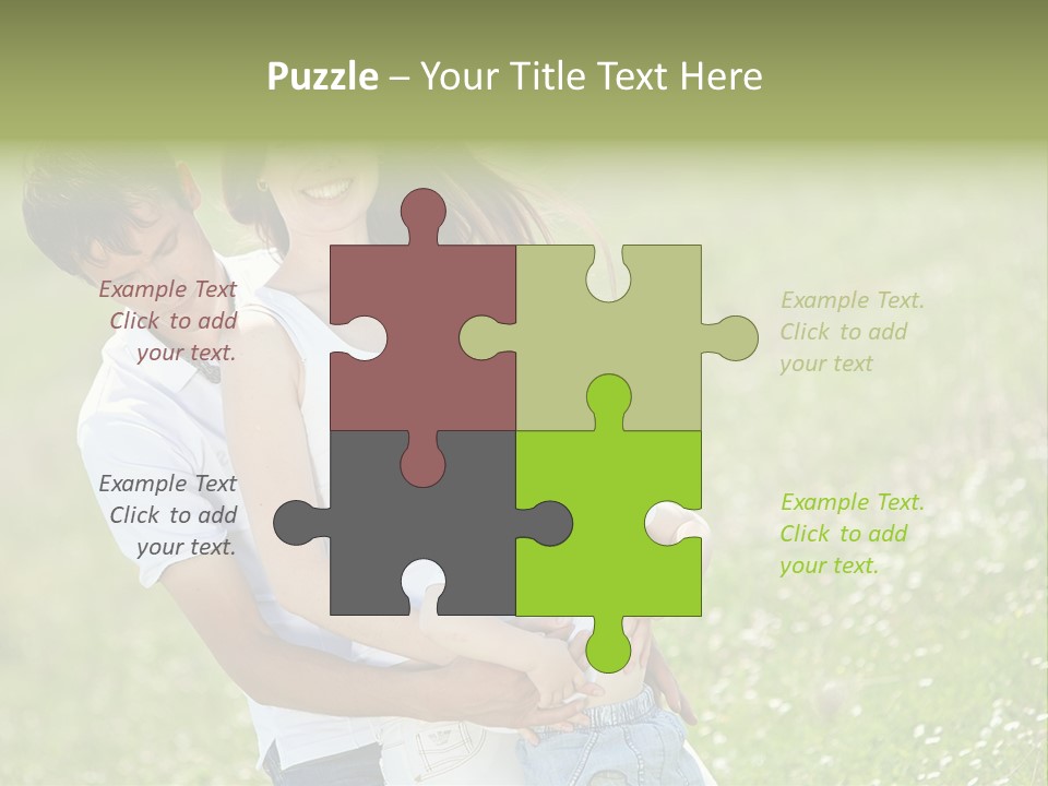Park Relationship Smiling PowerPoint Template