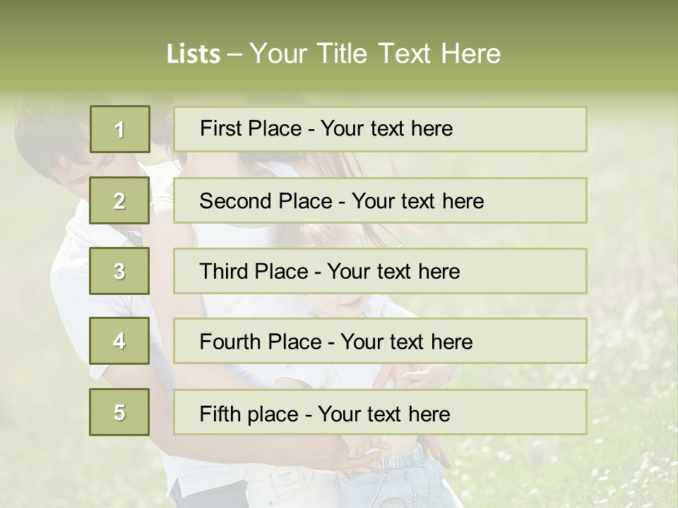 Park Relationship Smiling PowerPoint Template