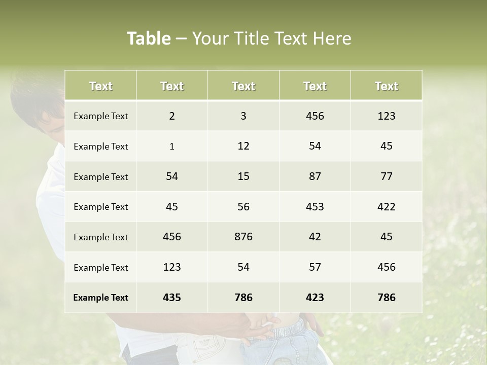 Park Relationship Smiling PowerPoint Template