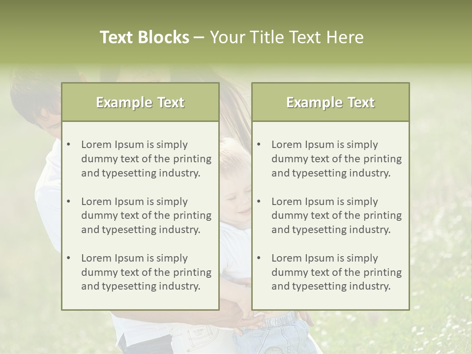 Park Relationship Smiling PowerPoint Template