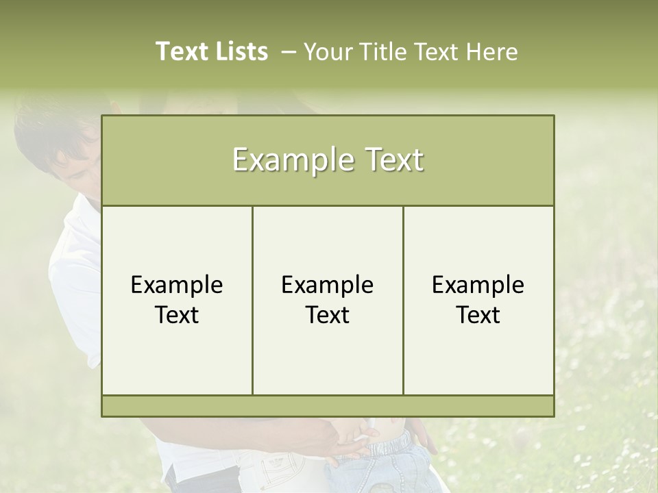 Park Relationship Smiling PowerPoint Template