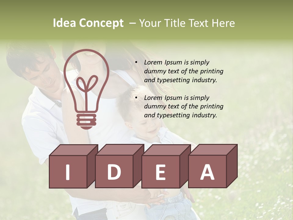 Park Relationship Smiling PowerPoint Template