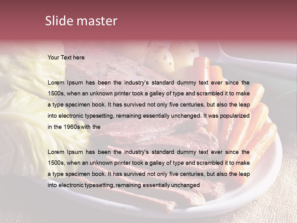 Ireland Dinner Platter PowerPoint Template