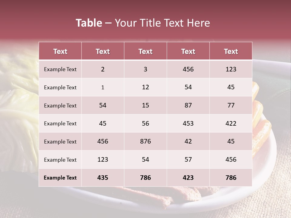 Ireland Dinner Platter PowerPoint Template