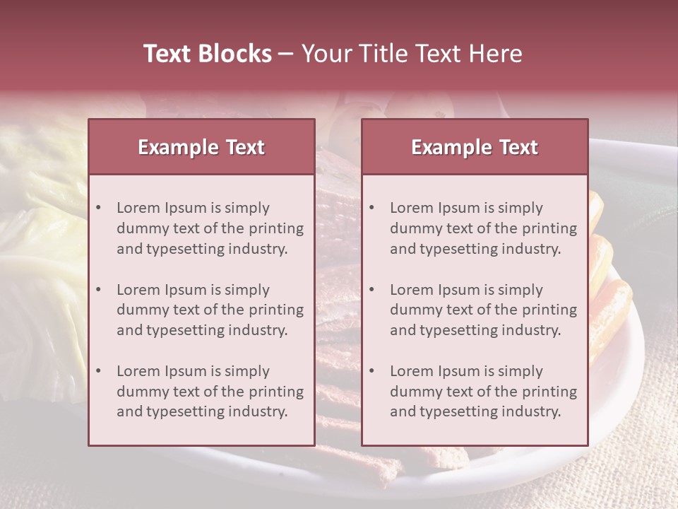 Ireland Dinner Platter PowerPoint Template
