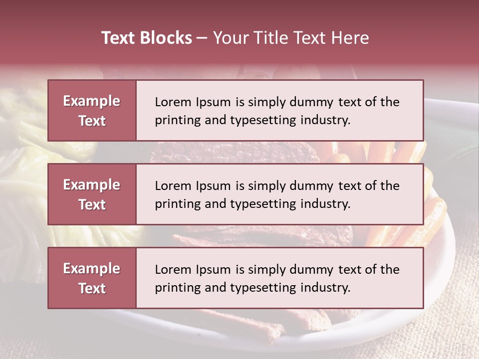 Ireland Dinner Platter PowerPoint Template