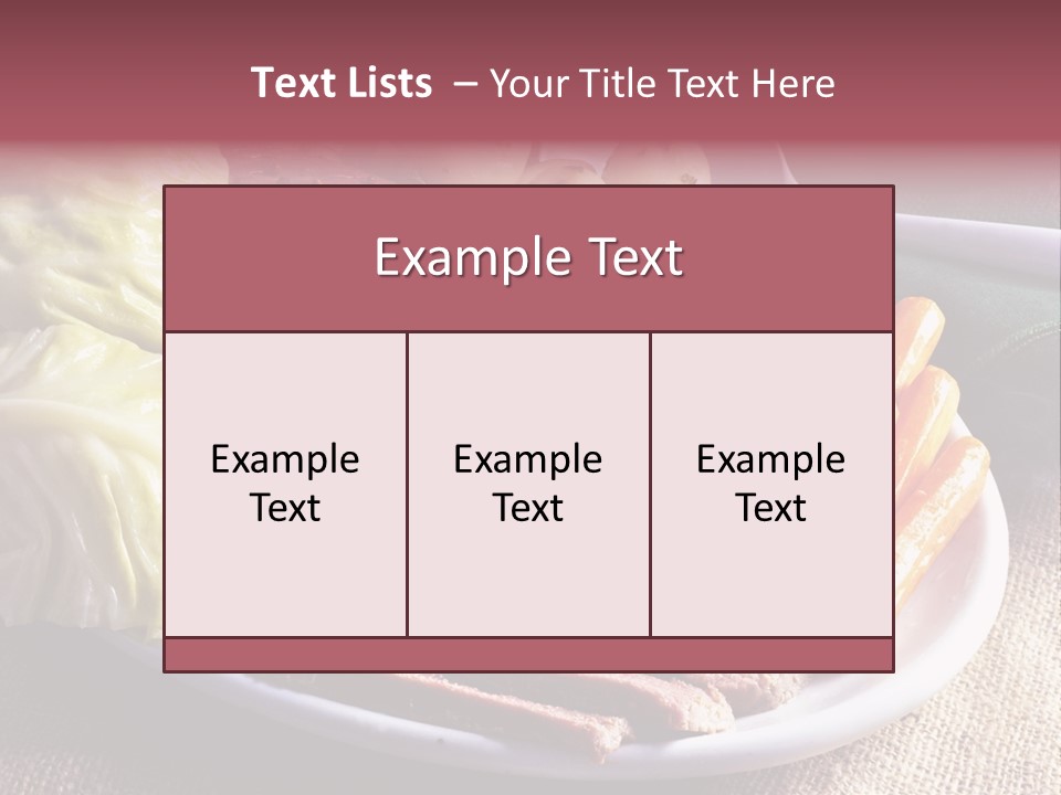 Ireland Dinner Platter PowerPoint Template