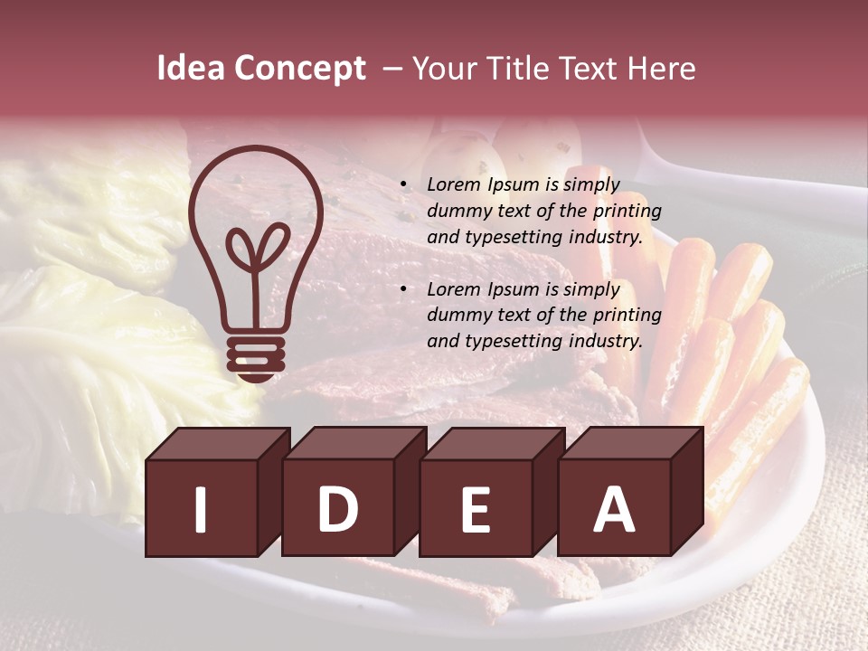 Ireland Dinner Platter PowerPoint Template