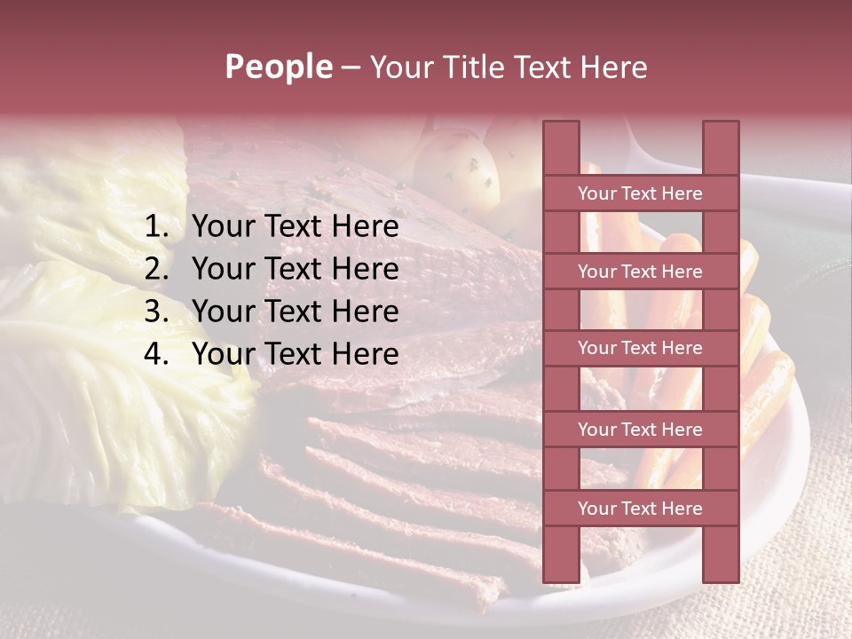 Ireland Dinner Platter PowerPoint Template