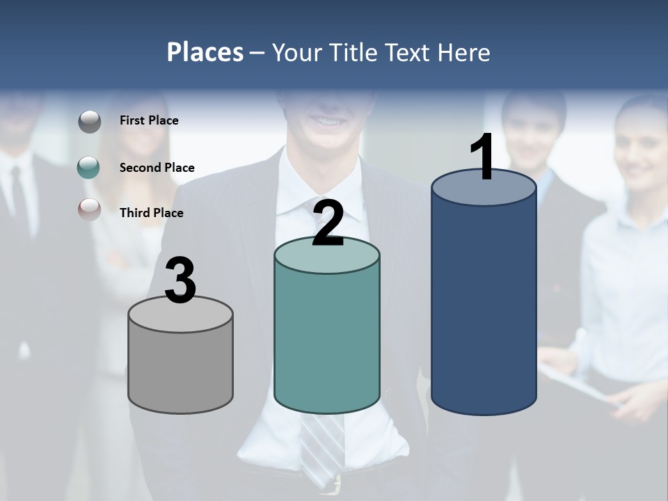 Businesspeople Smiling Formal PowerPoint Template