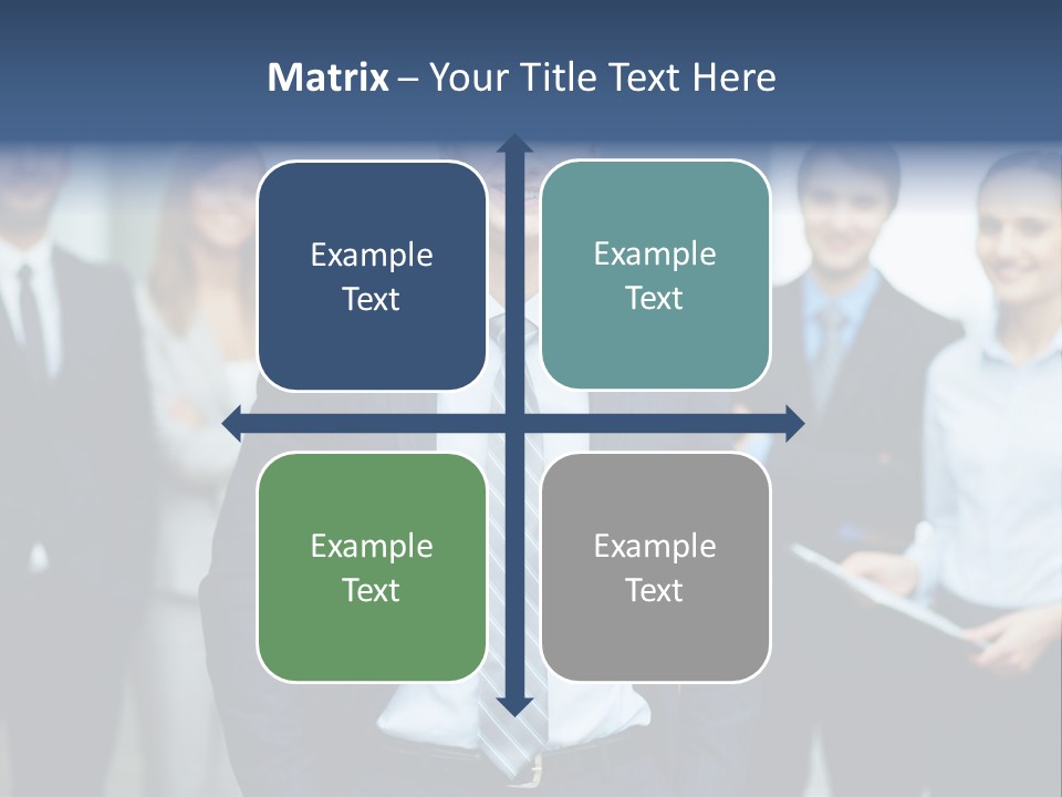 Businesspeople Smiling Formal PowerPoint Template