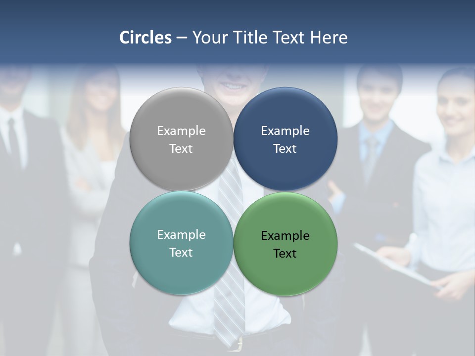 Businesspeople Smiling Formal PowerPoint Template
