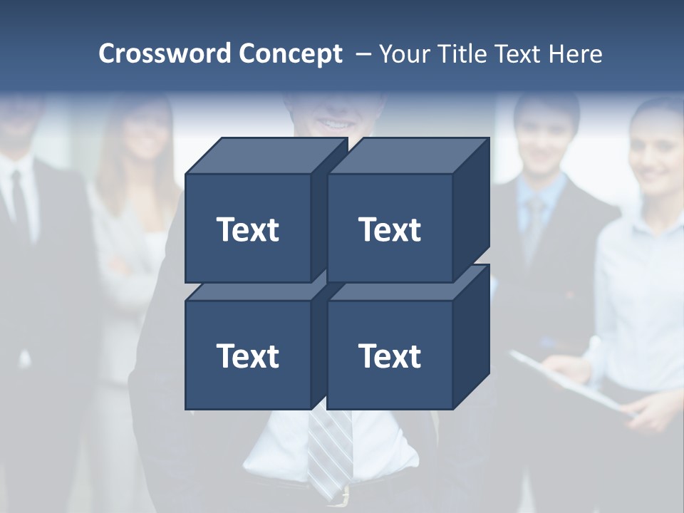 Businesspeople Smiling Formal PowerPoint Template