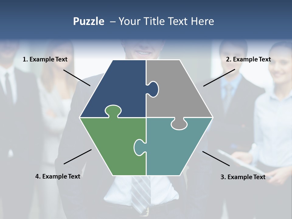 Businesspeople Smiling Formal PowerPoint Template