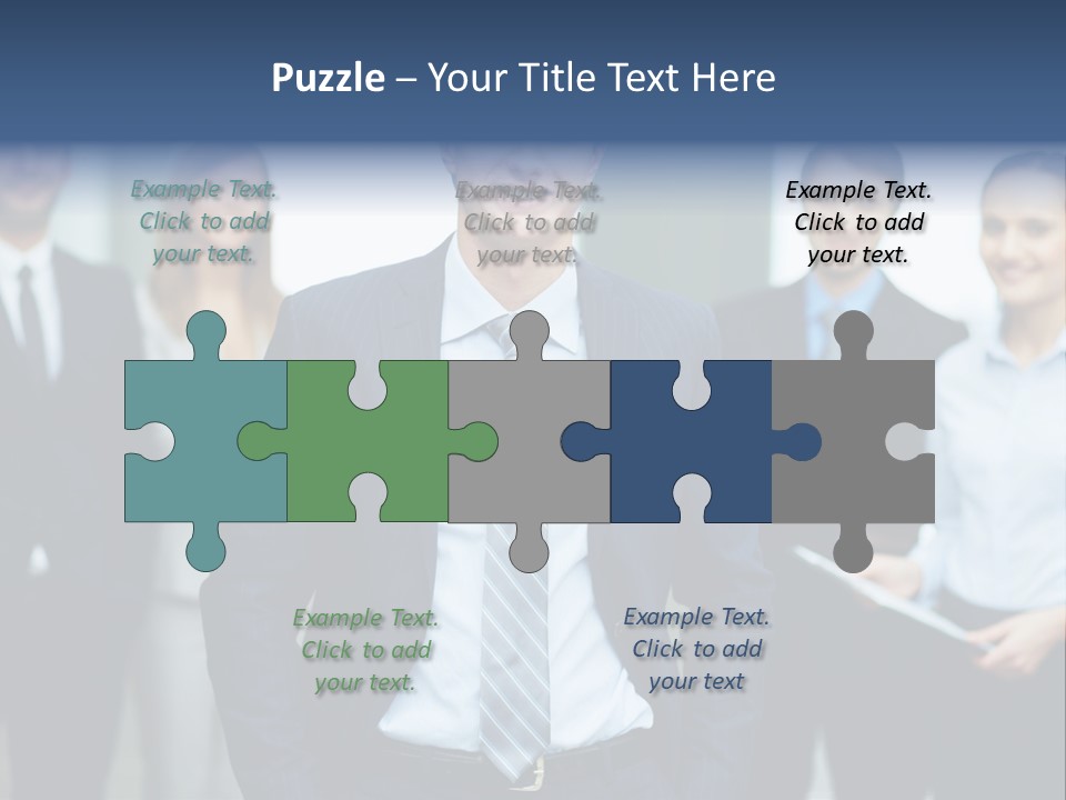 Businesspeople Smiling Formal PowerPoint Template