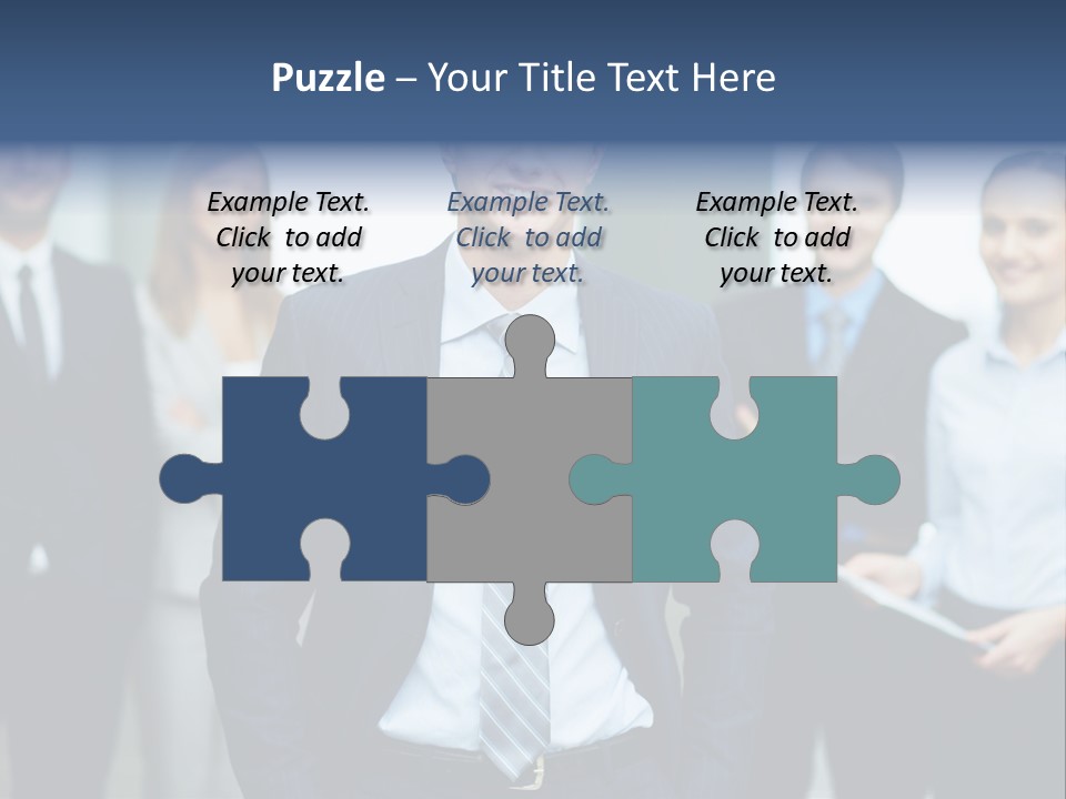 Businesspeople Smiling Formal PowerPoint Template