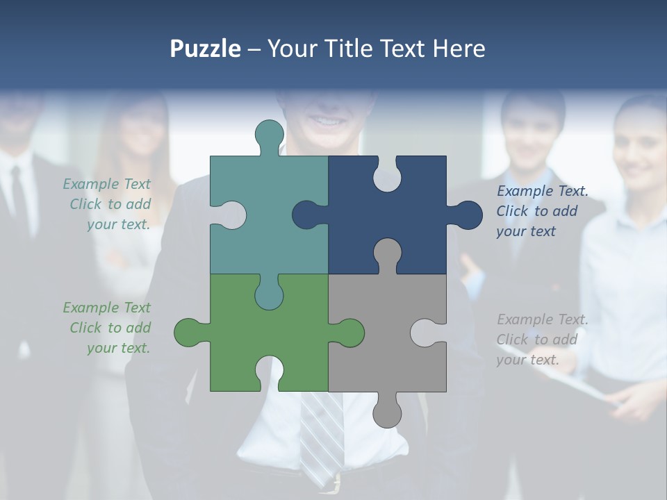 Businesspeople Smiling Formal PowerPoint Template