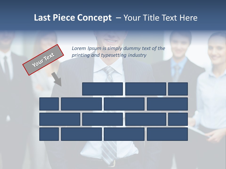 Businesspeople Smiling Formal PowerPoint Template