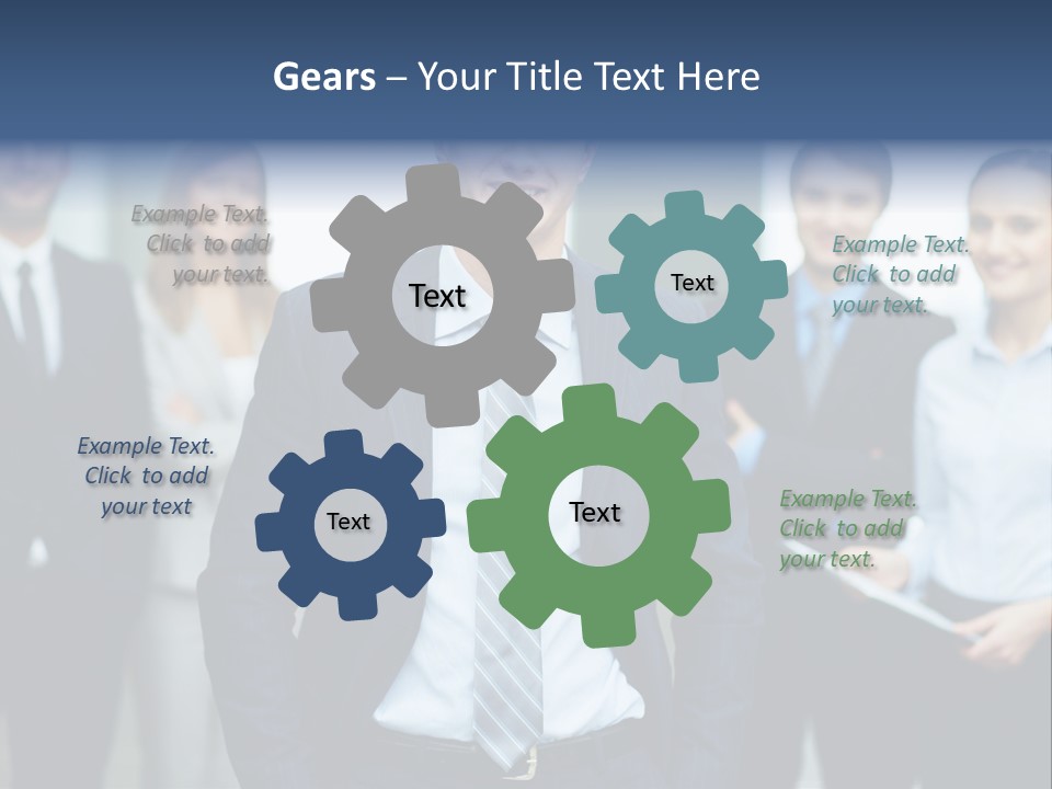 Businesspeople Smiling Formal PowerPoint Template