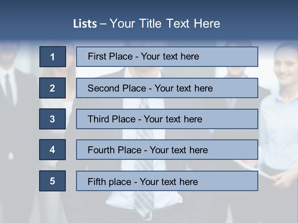 Businesspeople Smiling Formal PowerPoint Template