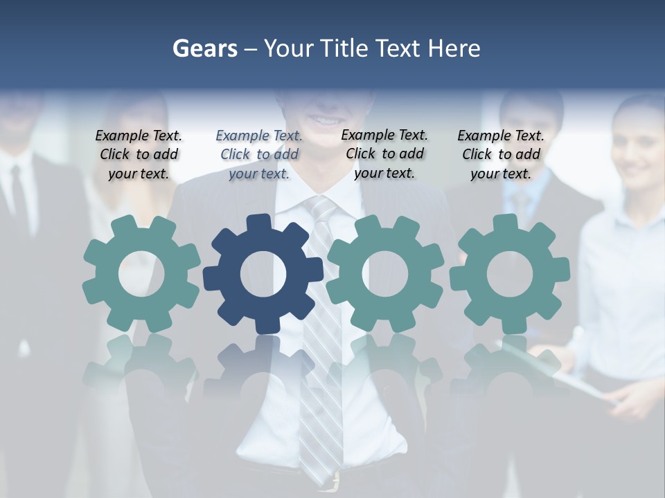 Businesspeople Smiling Formal PowerPoint Template