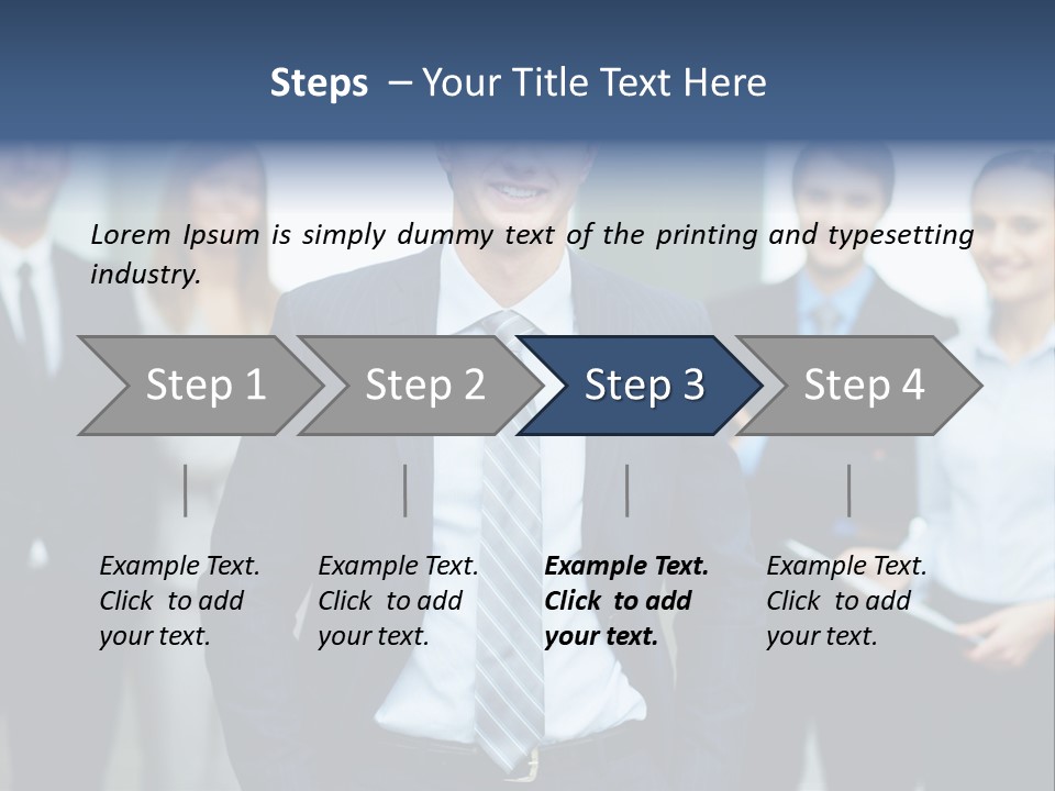 Businesspeople Smiling Formal PowerPoint Template