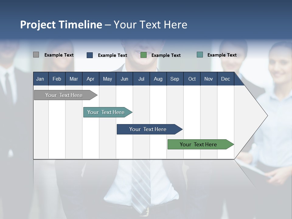 Businesspeople Smiling Formal PowerPoint Template