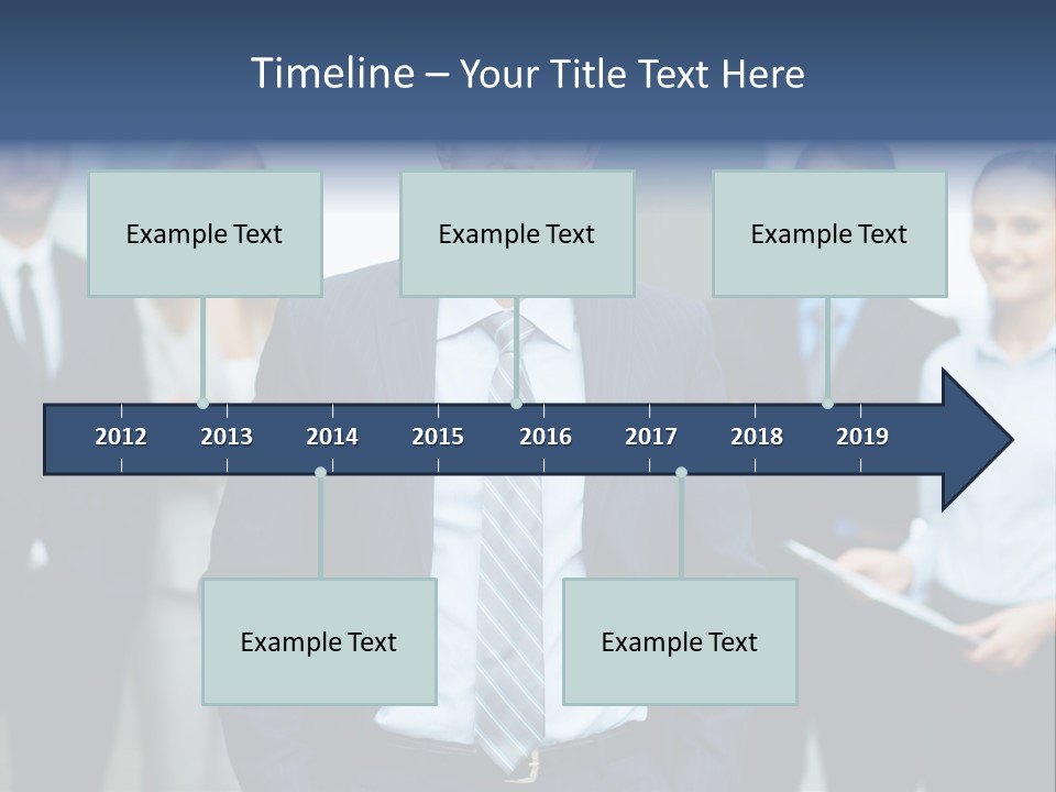 Businesspeople Smiling Formal PowerPoint Template